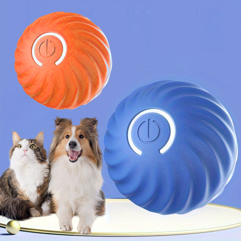 Interactive Electronic Dog & Cat Toy Ball-Smart Moving Automatic Jump & Roll Eco-Friendly Silicone Fashion & Luxury Style